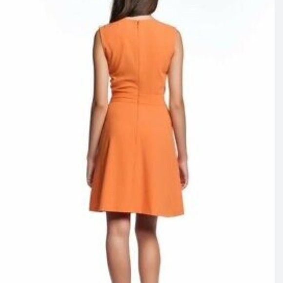 BCBG MAXAZRIA Chambrey Sheath Dress Sunrise Orange Sleeveless - Picture 2 of 13